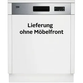Beko BDSN15O30X Einbau-Geschirrspüler (teilintegrierbar, 600 mm, Silber)