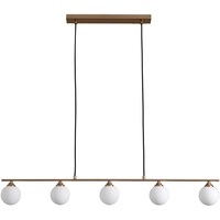 XXXLutz Xxxl Pendelleuchte Weiß, Messingfarben - 10x16x110 cm Lampen Leuchten, Innenbeleuchtung, Hängelampen, Pendelleuchten