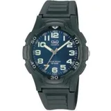 Q&Q Herrenuhr mit Silikonarmband in schwarz