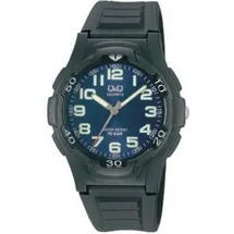 Q&Q Herrenuhr mit Silikonarmband in schwarz