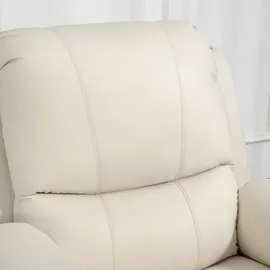 Homcom Relaxsessel Fernsehsessel mit Liegefunktion 100 x 98 x 93 cm Cremeweiß