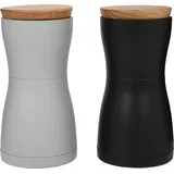 AdHoc Salz- & Pfeffermühle Twin 2tlg. Kunststoff Schwarz, Grau Schwarz /