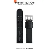 Hamilton Leder Khaki Aviation Band-set Leder-schwarz-22/22 H690.767.105 - schwarz