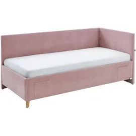 Sofa.de Polsterbettgestell mit USB-Anschluss ¦ rosa/pink ¦ Maße (cm): B: 100 H: 90