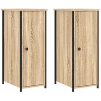 VidaXL Nachttische 2 Stk Sonoma-Eiche 32x42x80 cm Holzwerkstoff