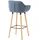 CLP Barhocker gepolstert 55 x 99 x 46 cm Blau