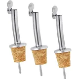 layba Ausgießer für Flaschen, aus Korken mit Verschlusskappe - 3er Set