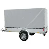 Stema Anhänger Basic STL 750 7.5-21-13.1 mit Hochplane 100 cm hoch  (Nutzlast: 530 kg, Einachser, Kasteninnenmaß: 210 x 128 x 34,5 cm, Ungebremst)