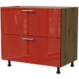 Feldmann-Küchen Schubladenschrank Brerra 90 x 50 x 82 cm Rot