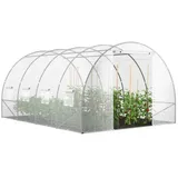 IDMarket Tunnelgewächshaus 12 m2 3 x 4 cm transparent