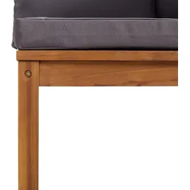 vidaXL 3-Sitzer-Gartensofa Loungesofa grau