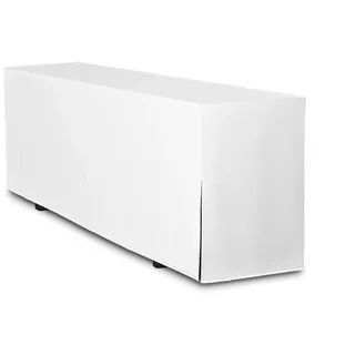 TexDeko Biertischhusse Premium für Bierzeltgarnitur 220 x 50cm Blickdicht waschbar (Weiß)