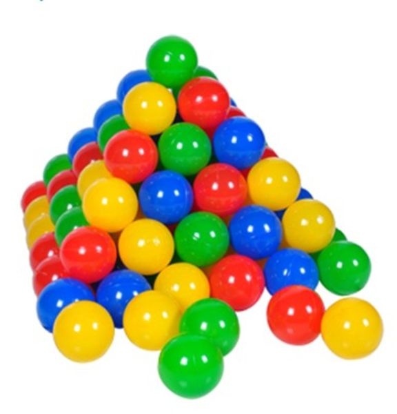 Knorrtoys 56789 - Ballset 100 bunte Plastikbälle für Bällebad, 6 cm Durchmesser, im Netz