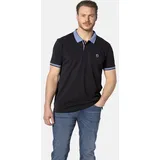 Jan Vanderstorm Poloshirt Lavrans schwarz/ silber 6XL