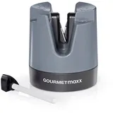 GOURMETmaxx Messerschärfer - 6,4 x 7,3 cm | anthrazit/schwarz