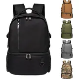 TUGUAN Kühlrucksack 28L, Isolierter Kühltasche Picknickrucksack Doppelte Schicht Klein Thermo Rucksack Männer Frauen mit Flaschenöffner Auslaufsicher Leicht für Camping, Picknick, Reisen, Schwarz