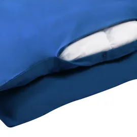 Beliani Bettwäsche-Set HARMONRIDGE Baumwollsatin 220 x 240 cm, Dunkelblau