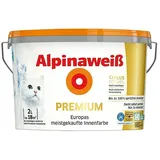 Alpina weiss Wandfarbe Premium  (Weiß, Matt, 2 l, Konservierungsmittelfrei)