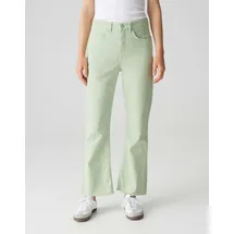 Opus Tapered Fit Jeans mit offenem Saum Modell Eboni Hellgruen, 34/28
