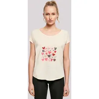 F4NT4STIC Long Cut T-Shirt Cute Herzen Variety Valentinstag in