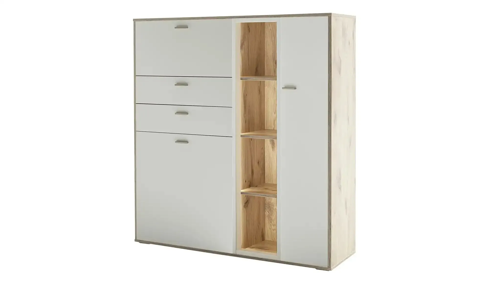 Primo Highboard  Santerno ¦ weiß ¦ Maße (cm): B: 124 H: 133 T: 37.0