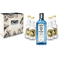 Gin Tonic Giftbox Geschenkset - Bombay Sapphire 0,7l 700ml (40% Vol) + 4x Thoma