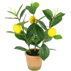 I.GE.A. Kunstpflanze »Künstlicher Mini-Zitronenbaum«, Lebensechter Kunstbaum Baum Dekoration Obstbaum Pflanze I.GE.A. gelb