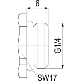 Schlösser Verschlussstopfen 0018360800001 Messing, DN 8, 1/4", mot O-Ring