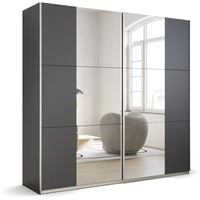 Möbel Kronach Schrank Schwebetürenschrank, 2-türig, Grau Metallic mit 2 Spiegel, inkl. Zubehörpaket Basic 2 Kleiderstangen 2 Einlegeböden, BxHxT 218x210x59 cm