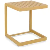 BIZZOTTO Beistelltisch Konnor aus Aluminium, modern, quadratisch, senfgelb, outdoor geeignet