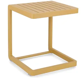 BIZZOTTO Beistelltisch Konnor aus Aluminium, modern, quadratisch, senfgelb, outdoor geeignet