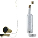 Lumineo MicroLED Solarflasche Warm weiß 75cm-8L