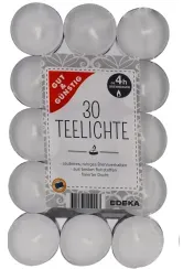 Teelichte, weiß 54471 , 1 Packung = 30 Stück