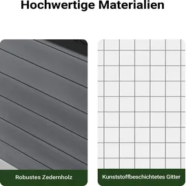 Wiltec Hühnerstall 1535 x 525 x 685 mm Hellgrau