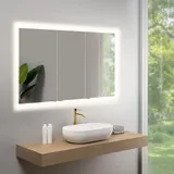 rivea Dia Einbau-Spiegelschrank B: 140 cm mit 3 Türen, mit umlaufender Beleuchtung B: 140 H: 84.6 BR0540MI+BR0505MI