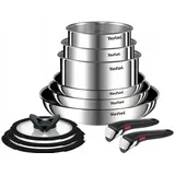 Tefal Ingenio Emotion Topf-Set 11-tlg. 3 x Kochtopf + 3 x Pfanne + 3 x Glasdeckel + 2 x Griff