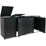 Proregal Mülltonnenverkleidung 250 x 84 x 122 cm anthrazit