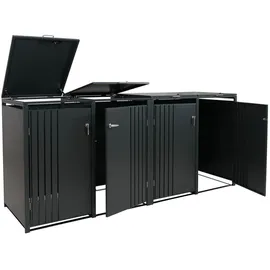 Proregal Mülltonnenverkleidung 250 x 84 x 122 cm anthrazit