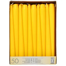 Papstar Leuchterkerzen Ø 2,2 cm 25 cm gelb 100 St.