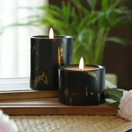 MARELIDA LED Kerze 8,5 cm schwarz