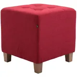 deluke Sitzhocker CELIS Stoff 45 x 46 x 45 cm Rot
