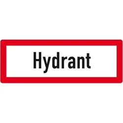 Schild I Feuerwehr-Hinweisschild Hydrant, Aluminium RA0, reflektierend, 594x210mm, DIN 4066