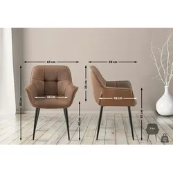 CLP Esszimmerstuhl Roseville taupe/Stoff
