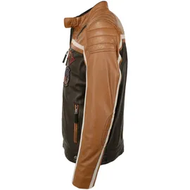 Top Gun Lederjacke Dunkelbraun/Cognac XXL