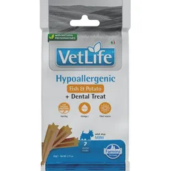 FARMINA Vet Life Dental Treat Hypoallergenic Fish Mini 60 g (7 pcs ) dentale Leckerei für kleine Hunderassen