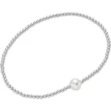 Smart Jewel Armband SMART JEWEL "Silber-Kugeln und Glasperle, Silber 925" Gr. 15, silber, Armbänder, Damen, 15cm, Silber 925 (Sterlingsilber), Armband