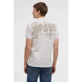 Camp David Poloshirt CAMP DAVID, Herren, Gr. M, weiß, Web, Material: 100% Baumwolle, bedruckt, regular fit normal, V-Ausschnitt, eingesetzt Bündchen, Shirts, mit Seitenschlitze