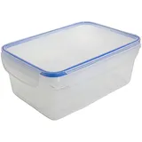 HIT Trading Aufbewahrungsbox B 23 cm LINA, 23 x 16,5 cm - 2,2 Liter - Transparent Kunststoff - stapelbar - mit Deckel