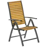 Merxx Santorin Klappsessel 55 x 59 x 109 cm grau 1 St.