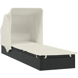vidaXL Sonnenliege 213 x 63 x 97 cm Schwarz